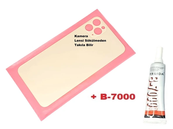 iPhone 11 PRO MAX Arka Pil Batarya Kapağı (CAM+B-7000) GOLD ürün görseli 1