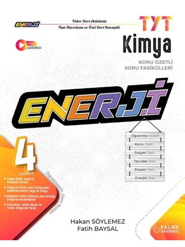 PALME YKS TYT ENERJİ KİMYA KONU ÖZETLİ SORU FASİKÜLLERİ *YENİ* ürün görseli 1