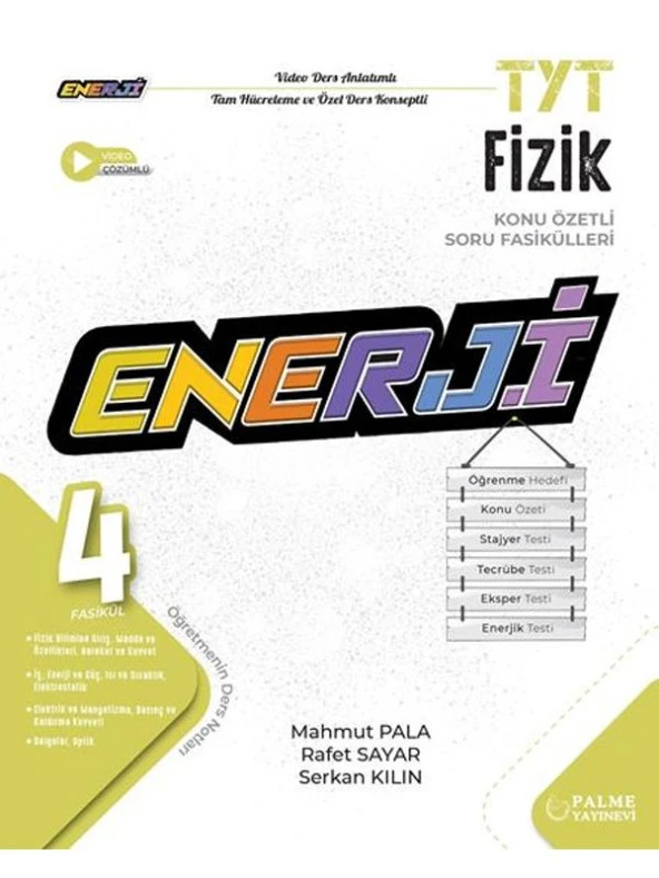 PALME YKS TYT ENERJİ FİZİK KONU ÖZETLİ SORU FASİKÜLLERİ *YENİ* ürün görseli 1