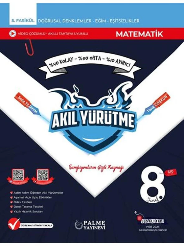PALME 8.SINIF MATEMATİK AKIL YÜRÜTME KİTABI 5.FASİKÜL *YENİ* ürün görseli 1