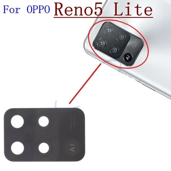 Tkgz Oppo Reno 5 LİTE Arka Kamera Camı Lens Yapışkanlı ürün görseli 1