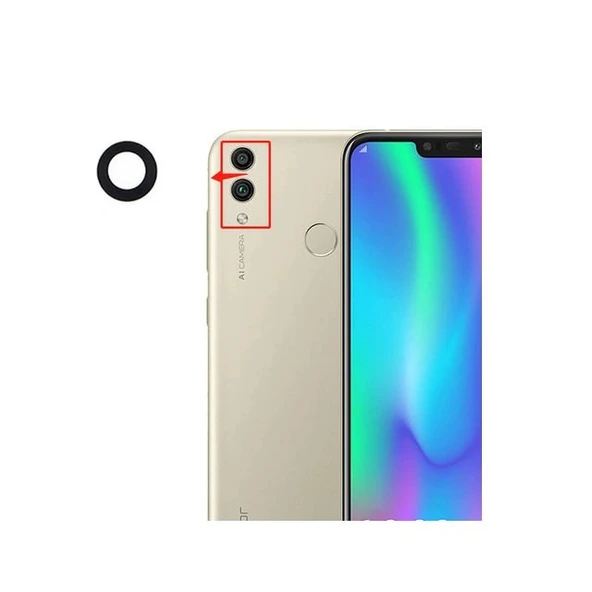 Tkgz Honor 8C Arka Kamera Camı Lens Yapışkanlı ürün görseli 1