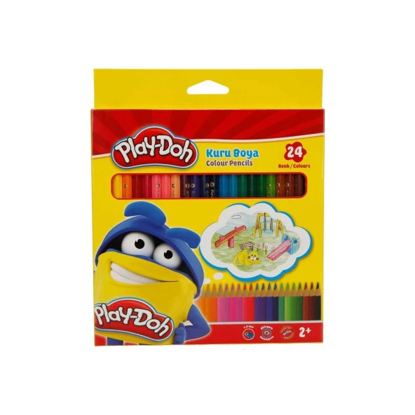 Play-Doh Kuru Boya Tam Boy 24 Renk Kuru Boya Kalemi ürün görseli 1