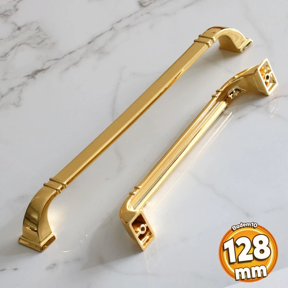 Roma 128 mm Gold Altın Kulp Metal Mobilya Çekmece Dolap Kapak Mutfak Kulpları Kulbu Dolabı Kulpu ürün görseli 1