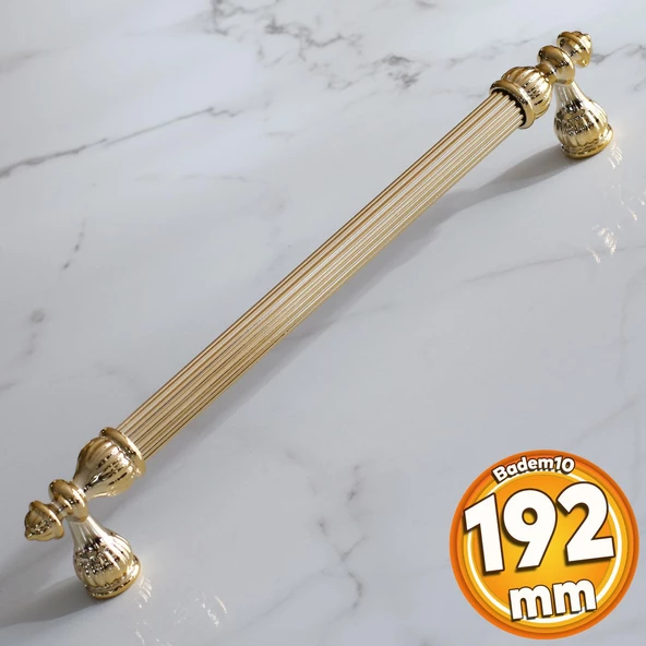 Şah 192 mm Gold Altın Kulp Metal Mobilya Çekmece Kapak Dolap Mutfak Kulbu Kulpları Dolabı Kulpu ürün görseli 1