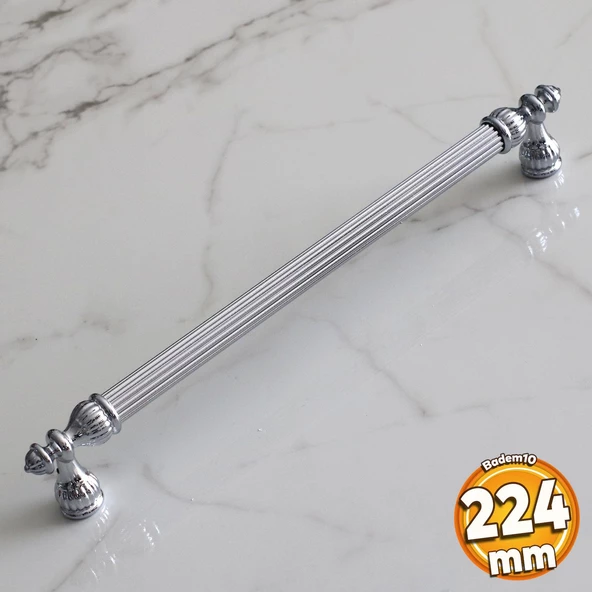 Şah 224 mm Krom Renk Kulp Metal Mobilya Çekmece Dolap Kapak Mutfak Kulpları Kulbu Dolabı Kulpu ürün görseli 1