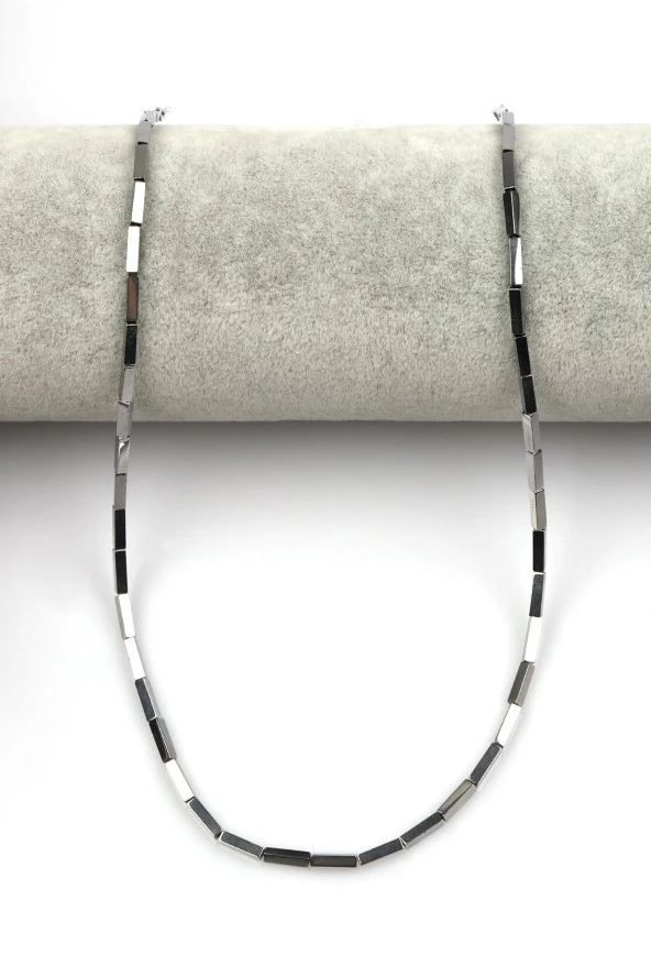 Hematit Dizi 2 x 8 mm Boru Kesim - Resim 2