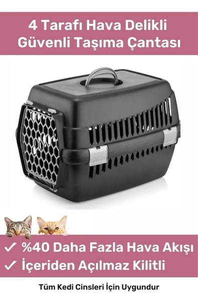 Premium Serisi Güvenli & Konforlu Köpek Kedi Taşıma Sepeti Sağlam Pet Kutusu Seyahat Kafesi Çantası ürün görseli 1