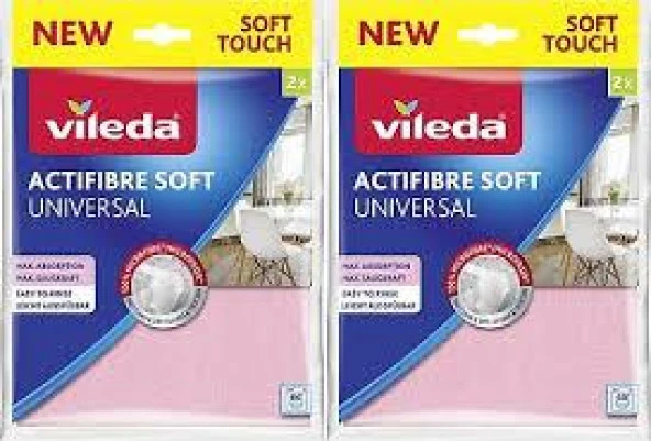 Vileda 2'li Actifibre Soft Universal Mikrofiber Bez 2 Adet ürün görseli 1