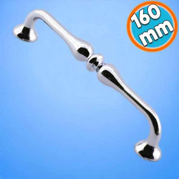 Mobilya Kulp Mutfak Dolabı Çekmece Dolap Kulpları Kapak Kulpu Kulbu Krom Renk 160 mm Metal ürün görseli 1