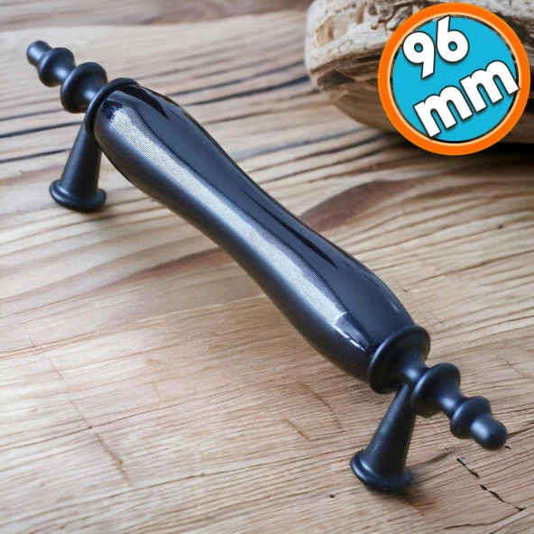 Porselen Siyah 96 mm Kulplar Mobilya Mutfak Dolabı Çekmece Dolap Kapak Kulpu Kulbu 9.6 cm ürün görseli 1