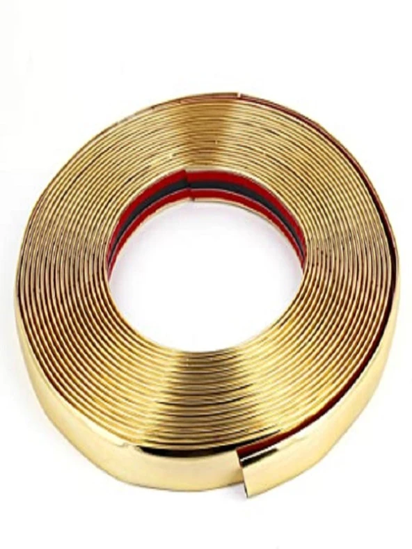 Enzelo  18 mm 3D Dekoratif Altın Şerit Çıta Panjur Şerit 5 Metre ürün görseli 1