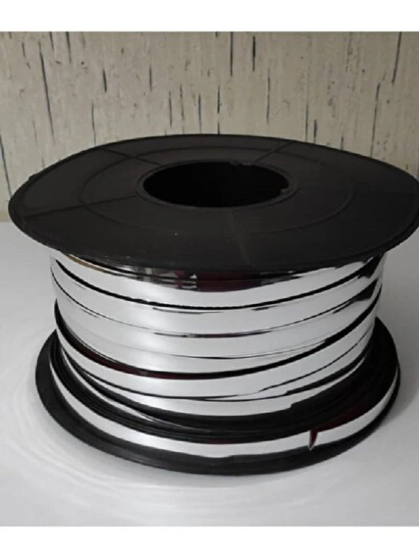 Enzelo  18 mm 3D Dekoratif Krom Nikelaj Şerit Çıta Panjur Şerit 5 Metre ürün görseli 1