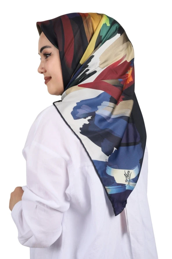Aker 90 x 90 Polyester Tivil Eşarp Kış Sezonu 70-8295795910 ürün görseli 1