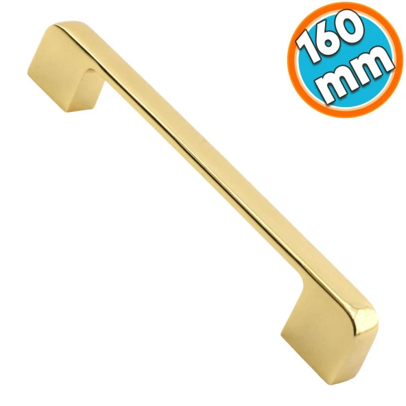 Mobilya Kulp Mutfak Dolabı Çekmece Dolap Kulpları Kapak Kulpu Kulbu Gold Altın 160 mm Metal ürün görseli 1