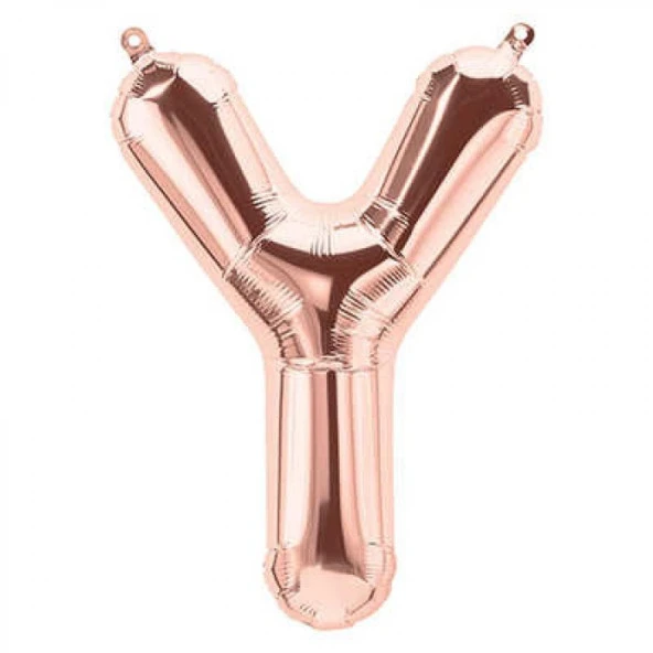 Y Harfi Rose Gold Folyo Balon 34 inç 80 cm ürün görseli 1