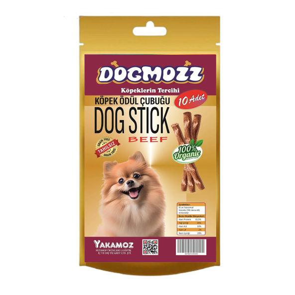 DogMozz Stick Köpekler için  Biftekli Ödül Çubuğu 10 lu Paket ürün görseli 1