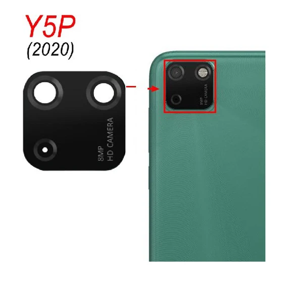 Tkgz - Y5P Arka Kamera Camı Lens Yapışkanlı ürün görseli 1