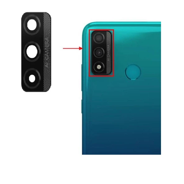 Tkgz - P Smart 2020 Arka Kamera Camı Lens Yapışkanlı ürün görseli 1