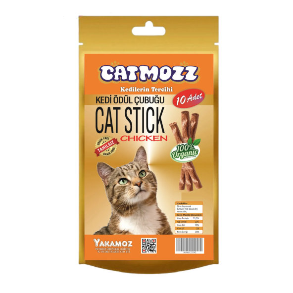 CatMozz Stick Kediler için Tavuklu Ödül Çubuğu 10'lu Paket ürün görseli 1