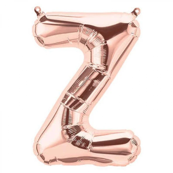 Z Harfi Rose Gold Folyo Balon 34 inç 80 cm ürün görseli 1