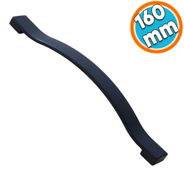 Mobilya Kulp Mutfak Dolabı Çekmece Dolap Kulpları Kapak Kulpu Kulbu Siyah Renk 160 mm Metal ürün görseli 1