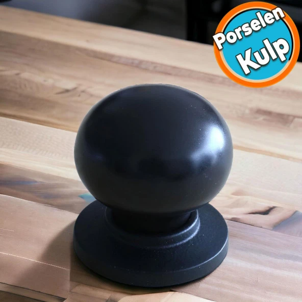 Porselen Mat Siyah Kulp Mobilya Mutfak Dolabı Çekmece Dolap Kulpları Kapak Kulpu Kulbu Düğme ürün görseli 1