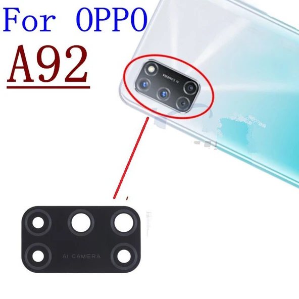 Oppo A92 Arka Kamera Camı Lens Yapışkanlı ürün görseli 1