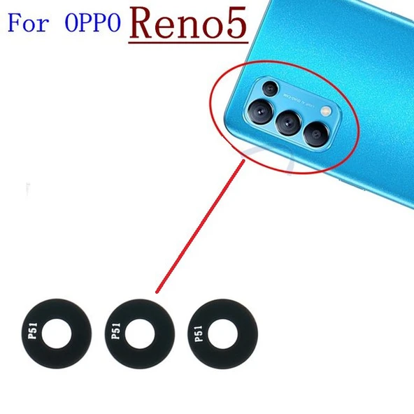 Oppo Reno 5 Arka Kamera Camı Lens Yapışkanlı ürün görseli 1