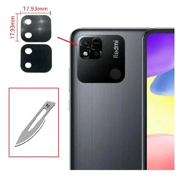 Tkgz Xiaomi Redmi 10A Arka Kamera CAM Lensi + Bistüri Ucu ürün görseli 1