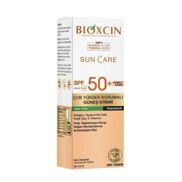 Bioxcin Sun Care SPF50+ Yağlı Ciltler için Renkli Güneş Kremi 50 ml ürün görseli 1