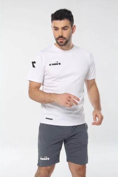 Diadora Deliss - Antrasit Fermuar Cepli Likralı Erkek Şort - 60ŞRT02 ürün görseli 1