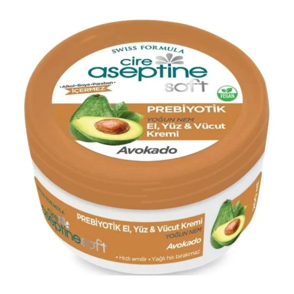 Cire Aseptine Soft Avokado Prebiyotik Nemlendirici Krem 200 ml ürün görseli 1