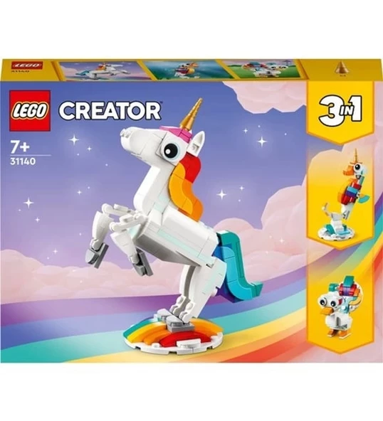 LEGO Creator Sihirli Tek Boynuzlu At 31140-7 Yaş ve Üzeri Çocuklar İçin Tek Boynuzlu At, Denizatı ve Tavus Kuşu İçeren Y ürün görseli 1