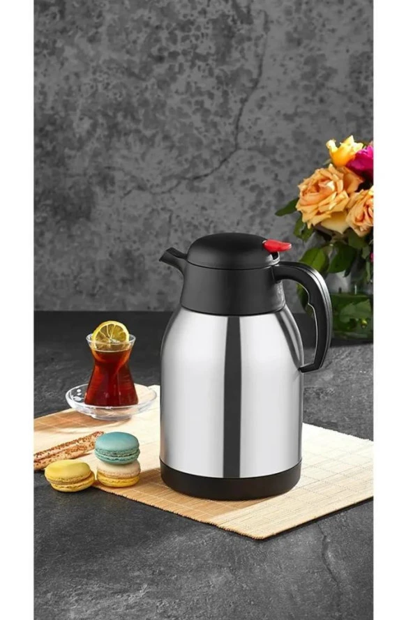 Paslanmaz Çelik 2 Litre Inox Piknik Çay Kahve Termosu ürün görseli 1