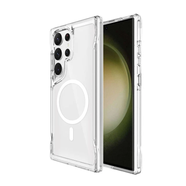 Vendas Samsung Galaxy S24 Ultra Uyumlu Kılıf Door Serisi Magsafe Şarj Özellikli Magic Smooth T-Max Kapak ürün görseli 1