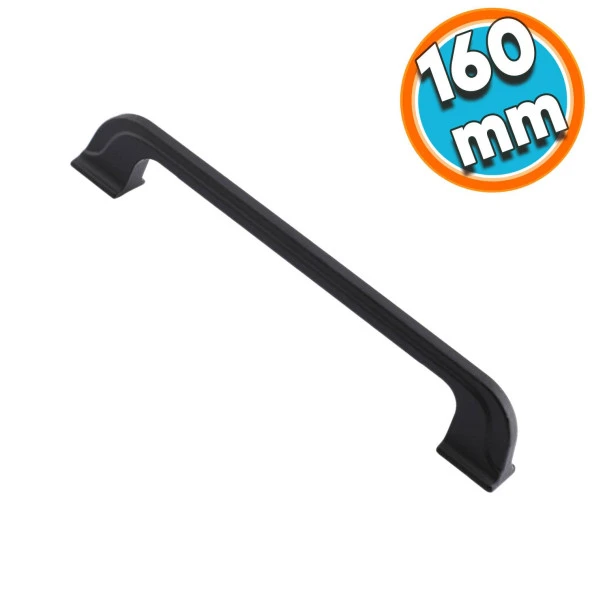 Mobilya Mutfak Dolabı Çekmece Dolap Kapak Kulpu Kulbu Füme160 mm Metal Kulp ürün görseli 1
