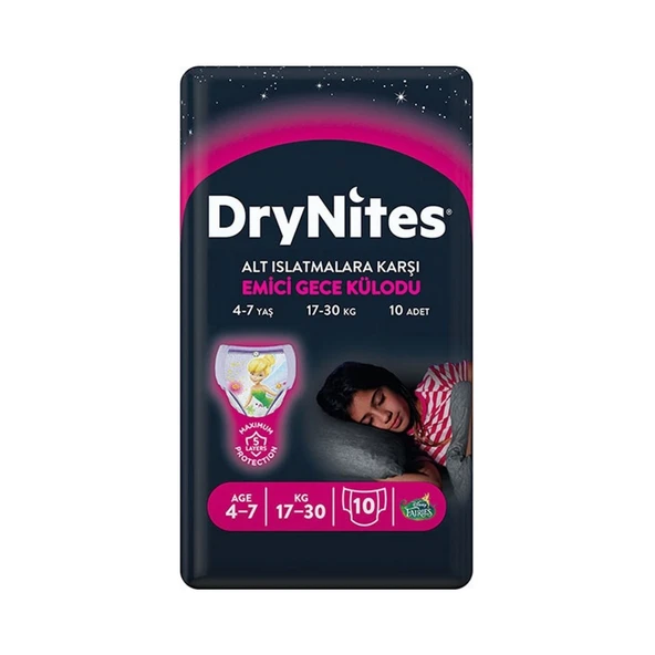 DryNites Kız 4-7 Yaş 20'li Emici Gece Külodu ürün görseli 1