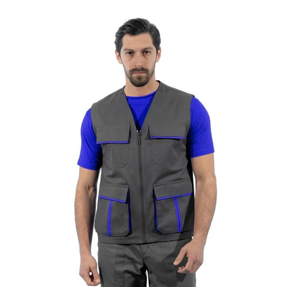 Şensel, Yelek, Gri-Saks -118E3596- Dört Cepli, Mevsimlik ürün görseli 1