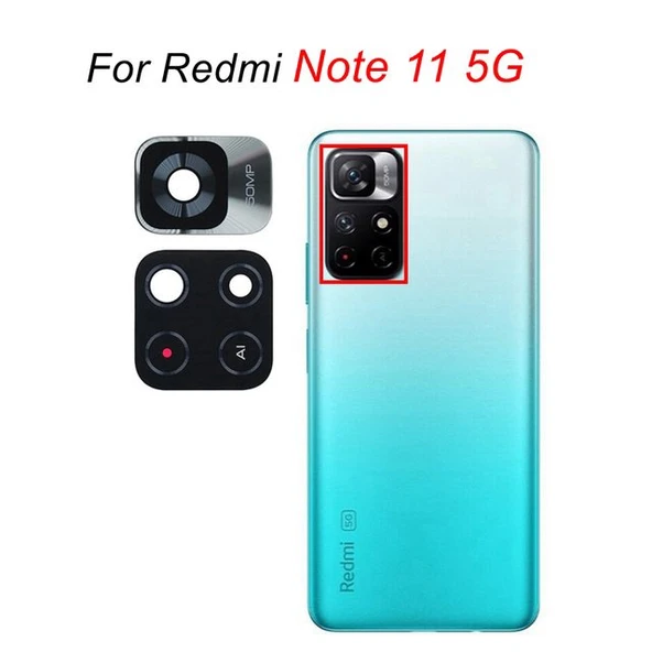 Tkgz Xiaomi Redmi NOTE 11 5G Arka Kamera Camı Lens Yapışkanlı ürün görseli 1