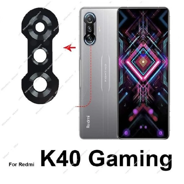 Xiaomi K40 GAMİNG Arka Kamera Camı Lens Yapışkanlı ürün görseli 1