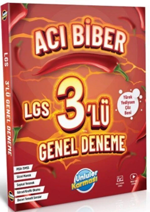 8. Sınıf LGS Acı Biber 3+ 1 Genel Deneme Ünlüler Karması ürün görseli 1