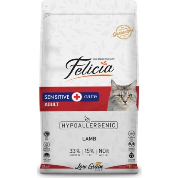 Felicia HypoAllergenic Kuzu Etli Düşük Tahıllı Yetişkin Kedi Maması 12kg ürün görseli 1