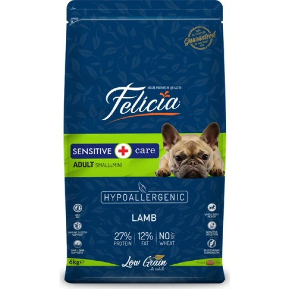 Felicia Hypoallergenic Kuzulu Pirinçli Küçük Irk Düşük Tahıllı Yetişkin Köpek Maması 6Kg ürün görseli 1
