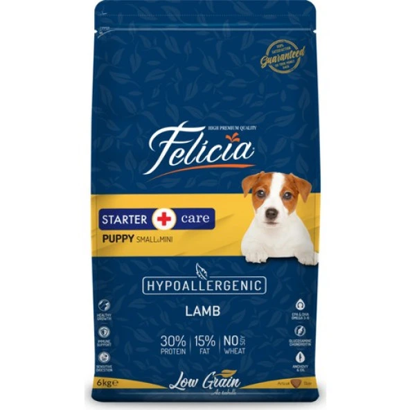 Felicia Hypoallergenic Kuzulu Pirinçli Küçük Irk Düşük Tahıllı Yavru Köpek Maması 6Kg ürün görseli 1