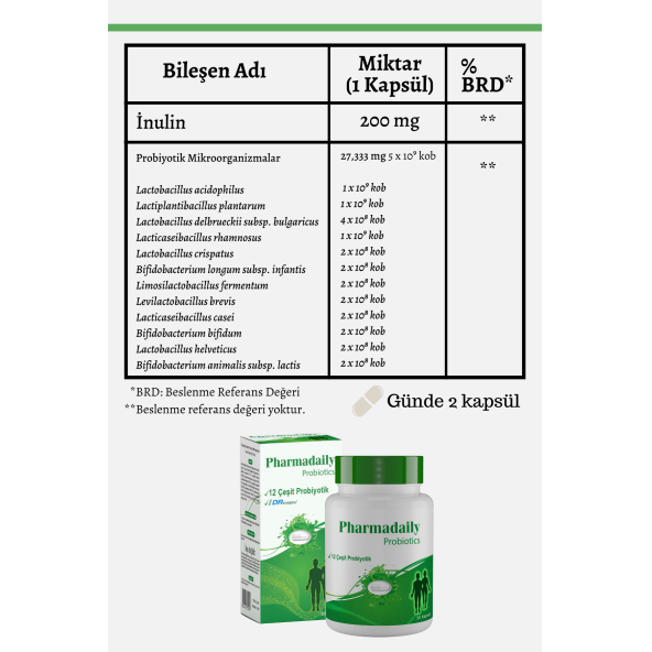 Pharmadaily Probiotics Probiotic Complex (12 Çeşit Probiyotik) - Resim 3
