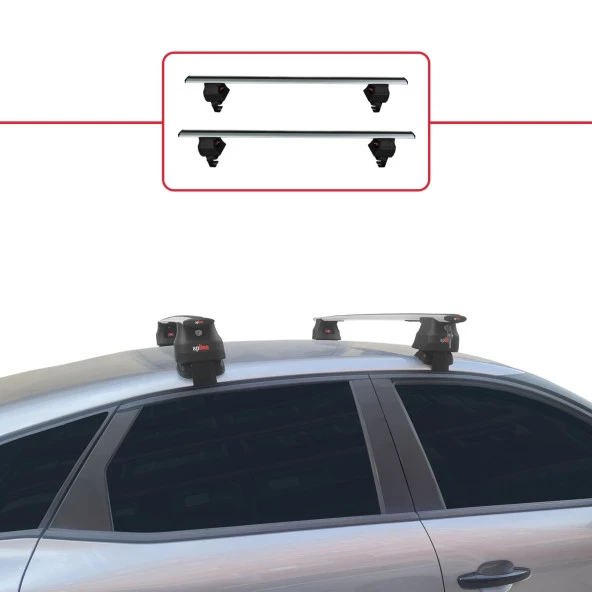 Citroen C4 2020 ve Sonrası ile uyumlu ACE-4 Ara Atkı Tavan Barı GRİ ürün görseli 1