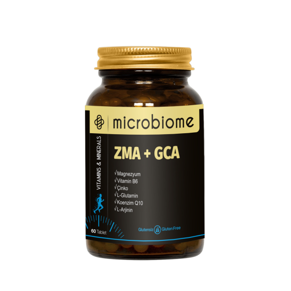 Microbiome Zma + Gca 60 Tablet (Magnezyum, Vitamin B6, Çinko, Krom, L-Arjinin Ve L-Glutamin) ürün görseli 1