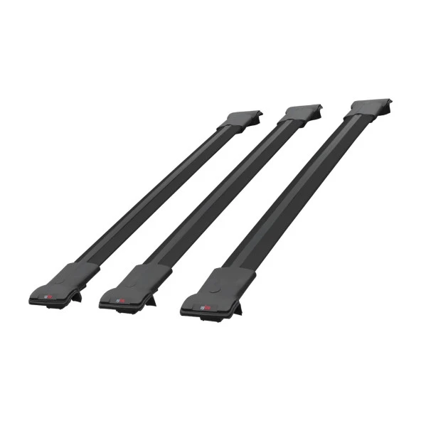 Dacia Sandero STEPWAY 2008-2012 Arası ile Uyumlu FLY Model Ara Atkı Tavan Barı SİYAH 3 ADET BAR ürün görseli 1