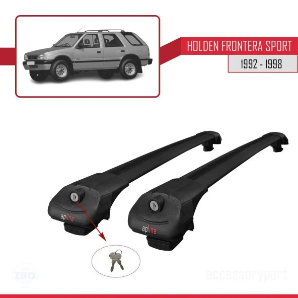 Holden Frontera Sport 1992-1998 Arası ile uyumlu ACE-1 Ara Atkı Tavan Barı SİYAH ürün görseli 1